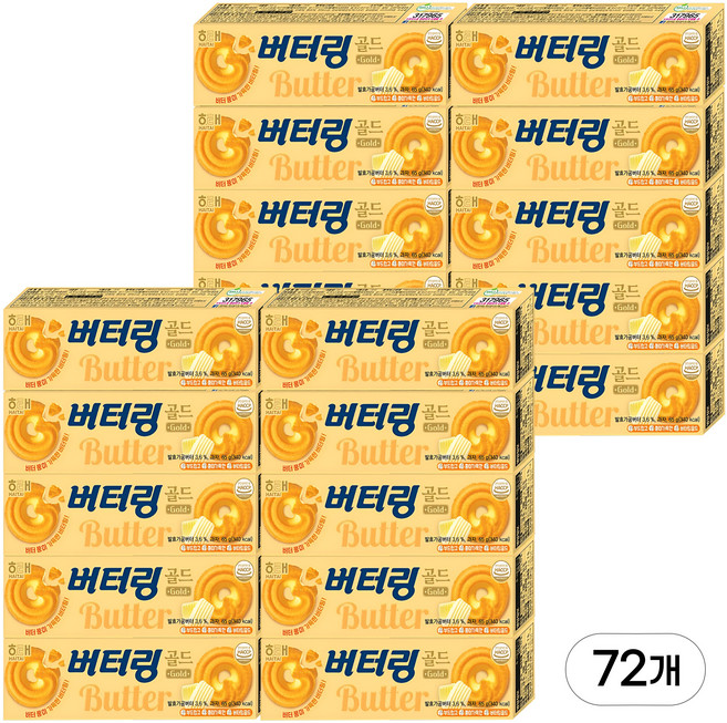 해태제과 버터링 소프트, 86g, 72개