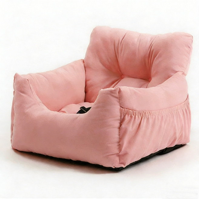 애완동물 용품 개집 멍뭉스 쿠션형 애견 카시트, 1개, 핑크