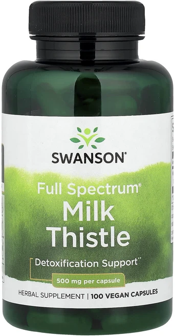 Swanson Full Spectrum® 밀크시슬 1g 베지 캡슐 100정(캡슐 1정당 500mg), SwansonFullSpectrum밀크시슬1g베지캡슐1, 1개, 100정 - 쿠팡