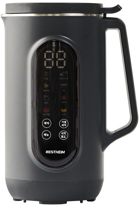 베스트하임 대용량 스텐304 이유식 죽 두유 제조기 1200ml, ESR-J1636, 다크그레이(DarkGray)