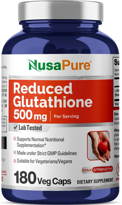 누사퓨어 리듀스드 글루타치온 500mg 베지 캡, 1개, 180정