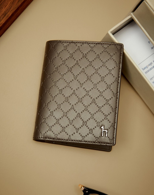 25SS [스테디셀러] 브라운 이니셜로고 소가죽 중지갑 WUWA5E305W3