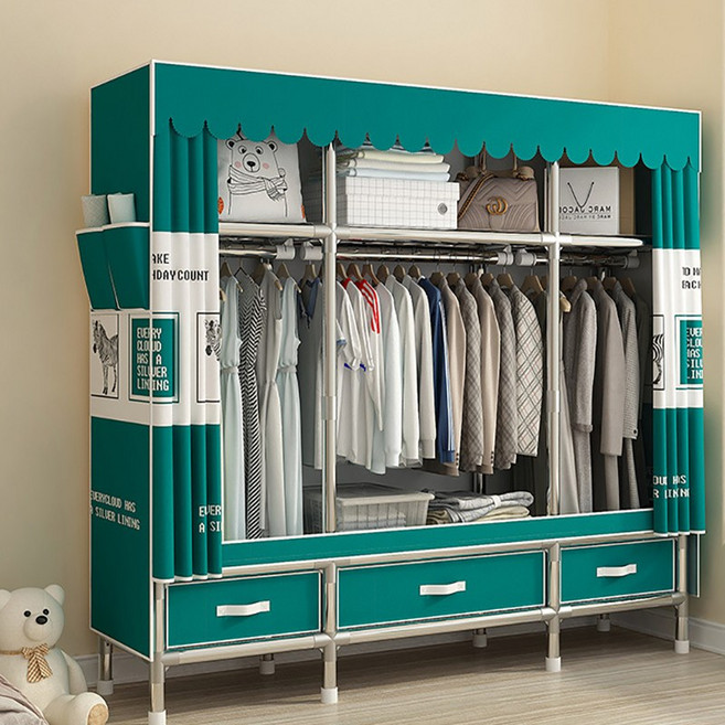 수흥무역 간이옷장 합금 조립식 비키니 옷장, 02