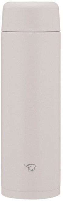 ZOJIRUSHI 象印 不鏽鋼螺旋馬克杯保溫保冷瓶 SM-MS35, 0.35L, 1個, 透明灰色