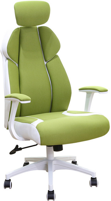 Akira 3D舒適包覆人體工學電競辦公椅CH078, 綠色