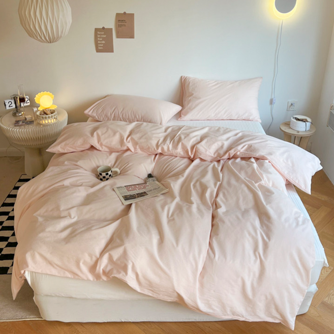 헤디야 에센셜 부드러운 이불커버, 연핑크