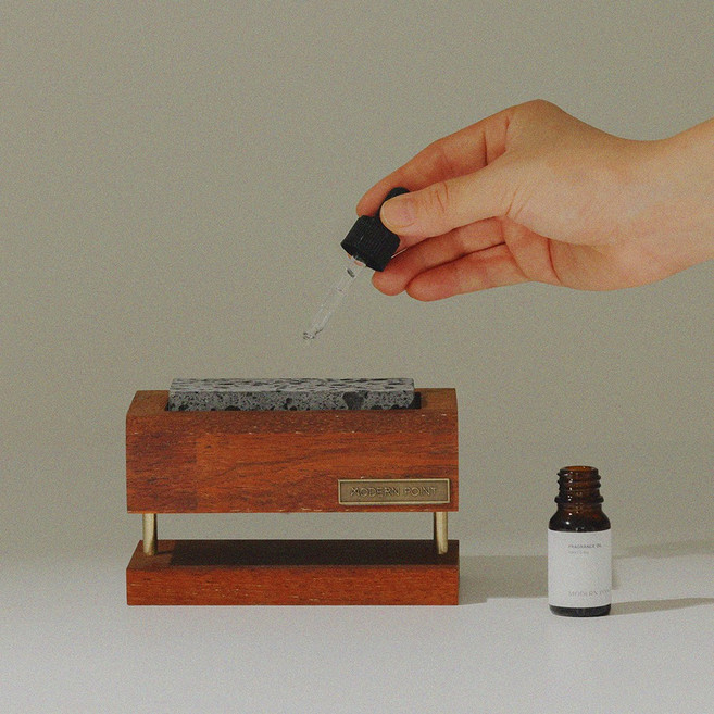 모던포인트 원목 스톤 디퓨저 실내 방향제 집들이선물, 1개, 10ml, 로얄 인디고