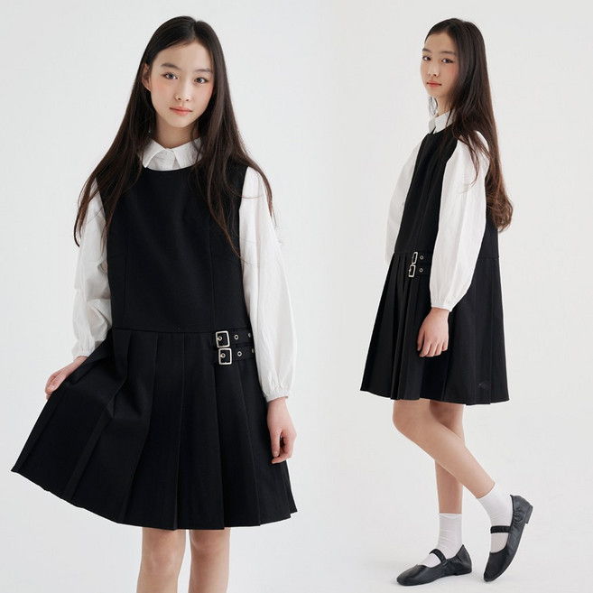 미니로이 주니어 프릴 레이어드 원피스 아동용