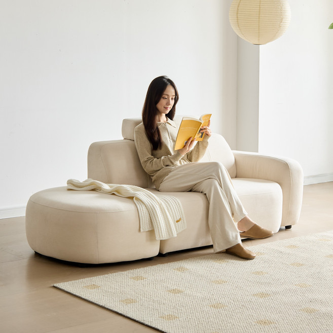 라노 아쿠아텍스 2인용 소파 세트 (헤드레스트 증정), 2인용 좌형(스툴 포함)