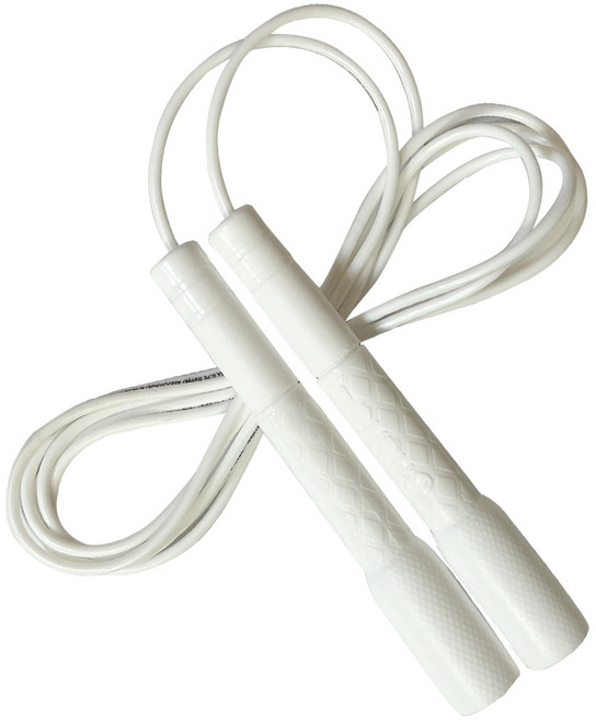 나리아 화이트라벨 미끄럼방지 조절캡 줄넘기, 화이트, 1개