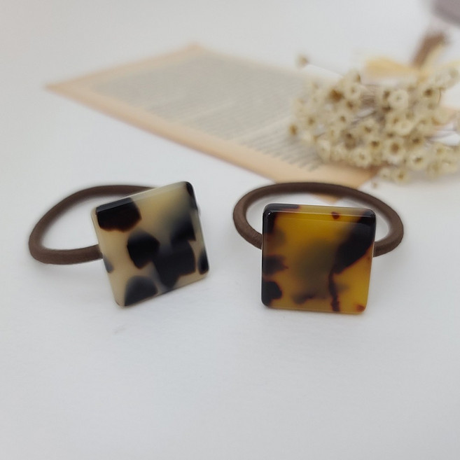 셀룰로오스 예쁜 플랫 사각 방울머리끈 헤어 머리고무줄 HTCLSQ