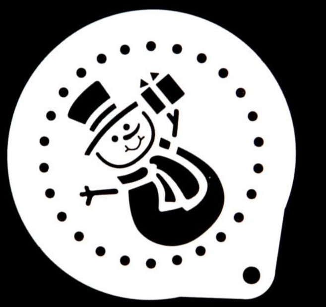 데코 스텐실(눈사람) 카페테리아 1개 도안 스텐, 1