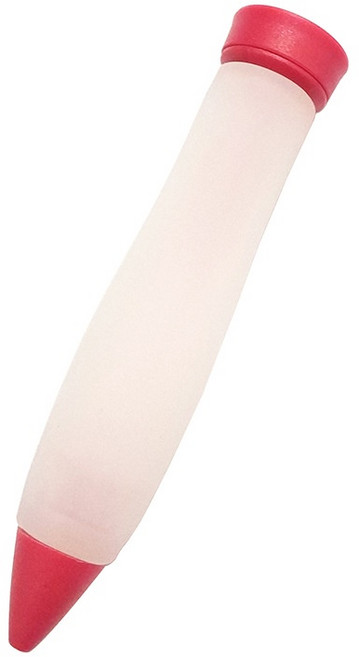 矽膠擠花筆 矽膠巧克力筆 裱花筆 果醬筆 裱花工具 擠花工具 烘焙用具, 1個, 擠花筆-紅, 紅