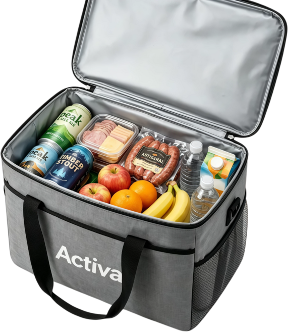 Activa 캠핑 쿨러백 아이스박스 휴대용 보냉백, 30L, 그레이