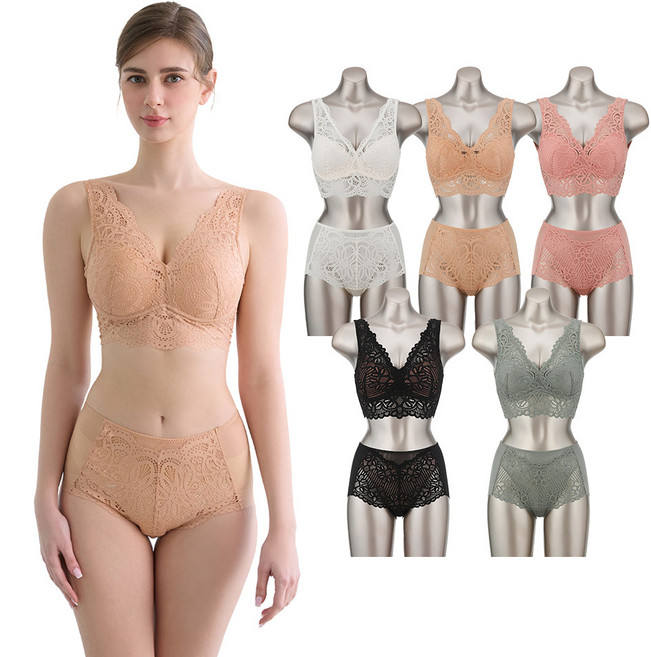 홈쇼핑 HIT 오모떼 션업 라이크라 풀바디 여자 속옷 세트 노와이어 햄 빅사이즈 브라팬티 10종 풀패키지