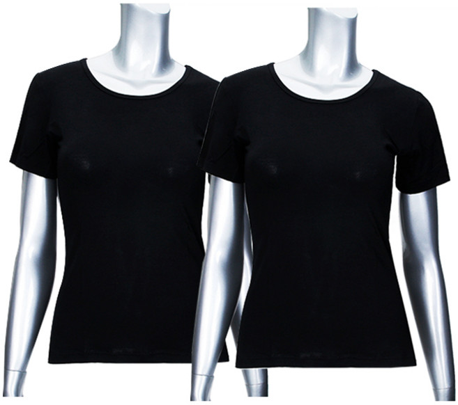 에즈라 2종세트 마이크로모달 스판 여성 3부 상의 반팔 런닝 내의 천연 고급소재 부드러운 내의 HLG2403