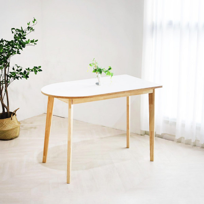 일루일루 포포 우드 반타원 테이블 3size HPL 라미네이트 E0등급 (착불), 반타원 1000