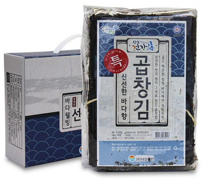 [특품] 완도 곱창김 50매 선물세트, 없음
