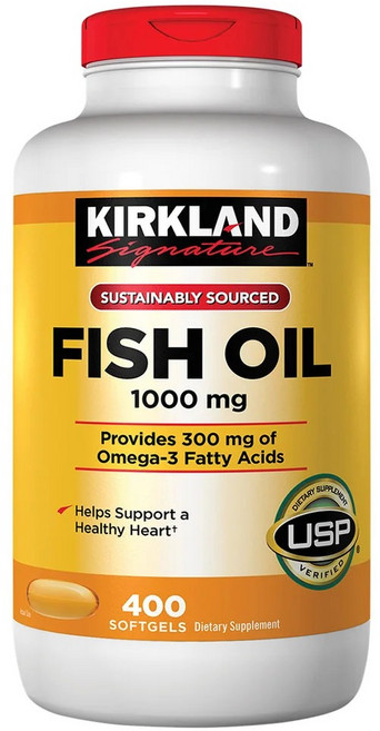 커클랜드 피쉬 오일 오메가3 1000mg 400정 x2통, 2개