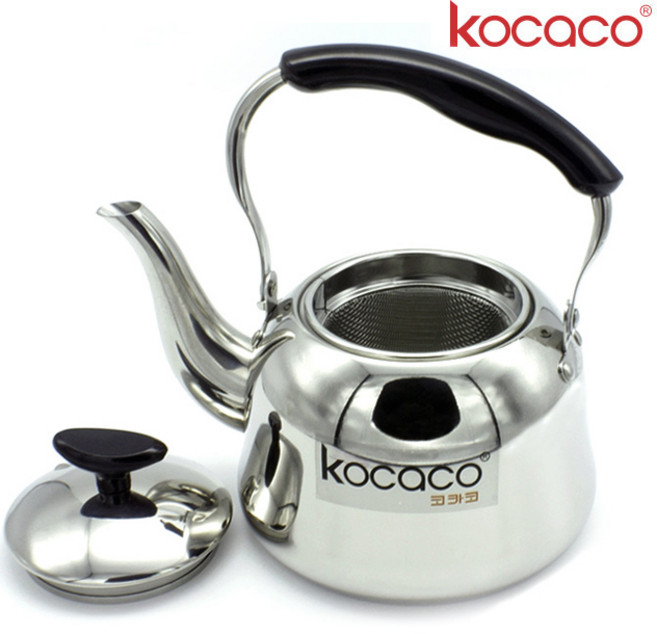 코카코 포피 주전자 1.5L 스텐 차망 티망, 1개, 실버
