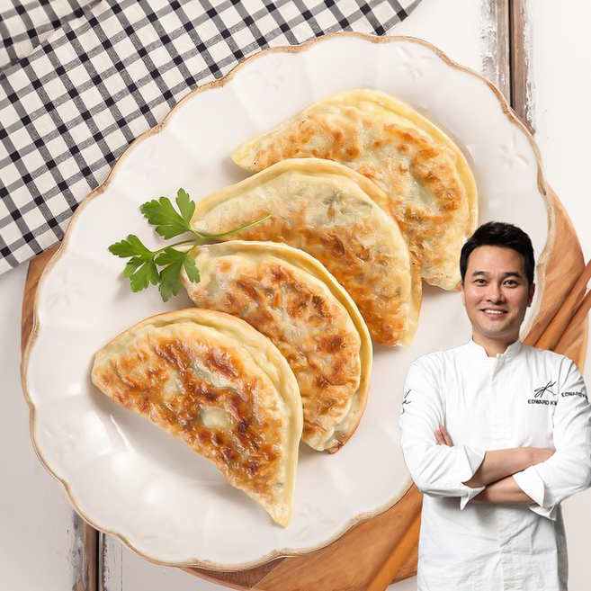 스마일유통 맛있는 에드워드권 셰프 매콤납작군만두 매운 대용량군만두 업소용군만두 중국집군만두, 1개