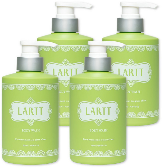 라르트 노네랄 시니어 노인냄새 땀 체취 제거 바디워시 아로마우디향, 4개, 500ml