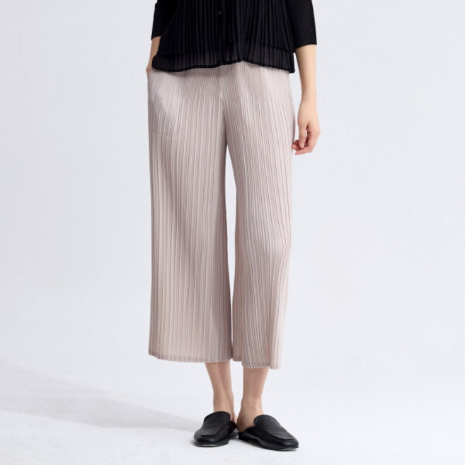 [플리츠미] 울 피치 지그재그 플리츠 와이드 팬츠_EPPTF325010
