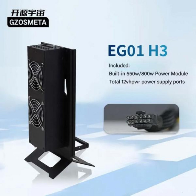 노트북용 미니 PC Oculink EGPU 핫 스왑 그래픽 도킹 스테이션 외장 그래픽카드 4090 EG01H3 800W 64Gbps, [01] 550w, [02] EG01H3 12vhpwr cable, 1개