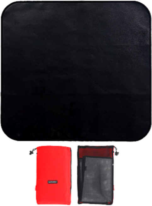 캠핑 방염매트 방염포 난로 화로대 방열 시트 실리콘 코팅 버너 받침대, 블랙 XL, 1개