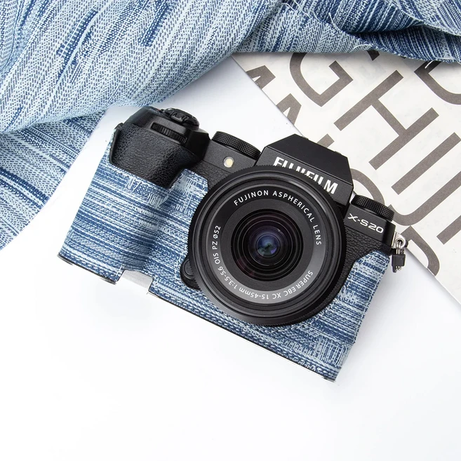 XS20 빈티지 데님 카메라 하프 랩 케이스 보호 커버 후지 X100VI, 07 XS20 X S20 Case 01