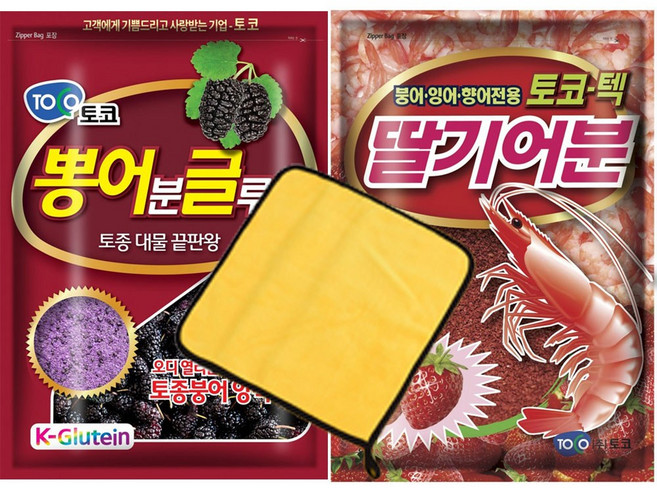 다사가 토코 떡밥 뽕딸 세트 뽕어분글루텐 딸기어분 세트 민물 붕어 낚시 떡밥, 1세트, 720ml, 001.