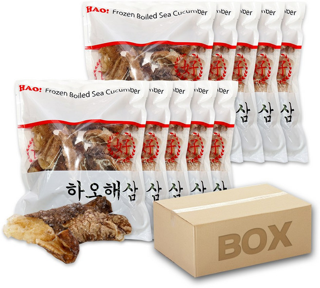 해삼파지 실량 900g 10봉 박스 못난이해삼 업소용 도매, 10개