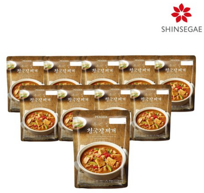 [피코크] 우리집 청국장찌개 500g x 10팩, 10개