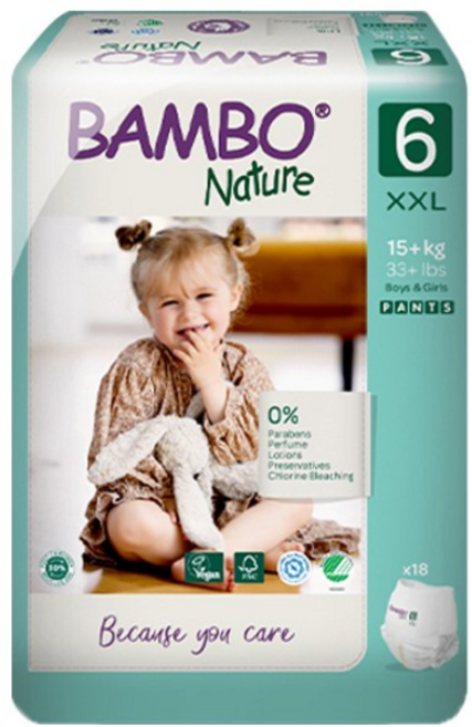 밤보 그린 팬티형 기저귀 밴드형, 6단계, 18매