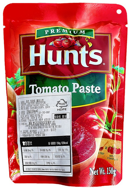 Hunts Tomato Paste 150g 헌츠 토마토 페이스트 파우치형 150g, 6개