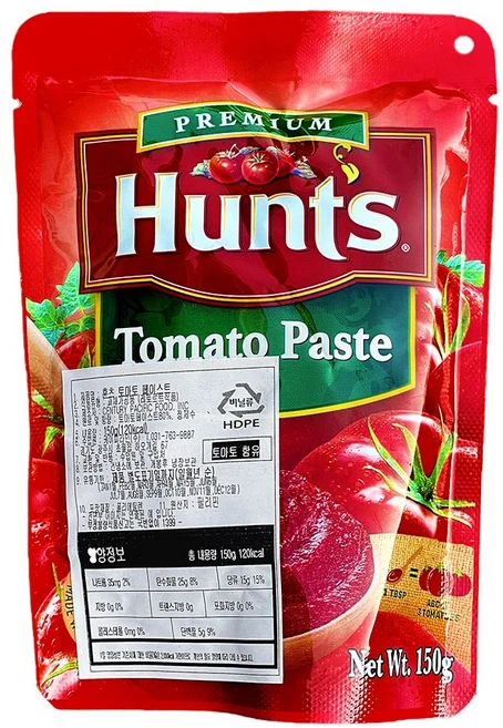 Hunts Tomato Paste 150g 헌츠 토마토 페이스트 파우치형 150g, 6개 - 쿠팡