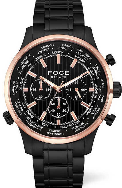 포체밀라노 남성용 크로노그래프 메탈시계 FM8307 46mm + 공구세트