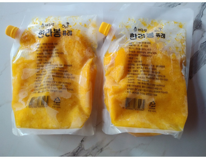 제주랑 한라봉 퓨레 1KG 카페음료 생과일청 원액, 10개