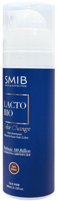 스미브 락토바이오 유산균 염색 샴푸 [다크브라운], 1개, 200ml