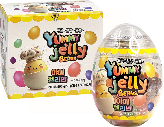 야미 젤리빈 계란모양, 1박스, 600g