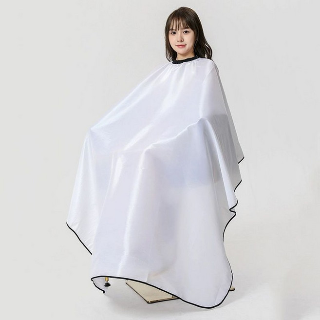 미용실 방수 커트보 정전기 헤어 드라이보 가운, 1개, 화이트 손길이 연장 없음 180CM