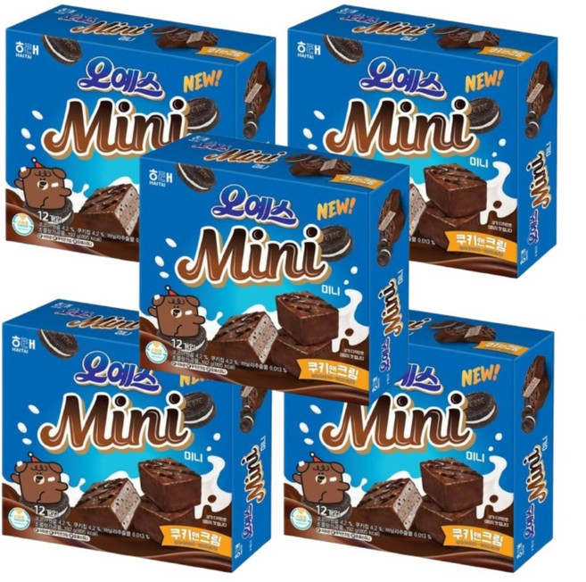 해태 오예스 미니 쿠키앤크림, 5개, 192g