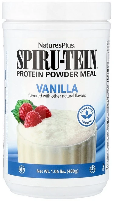 NaturesPlus Spiru-Tein® Protein Powder Meal Vanilla 1.06 lbs (480 g), 480g, 1개 - 쿠팡