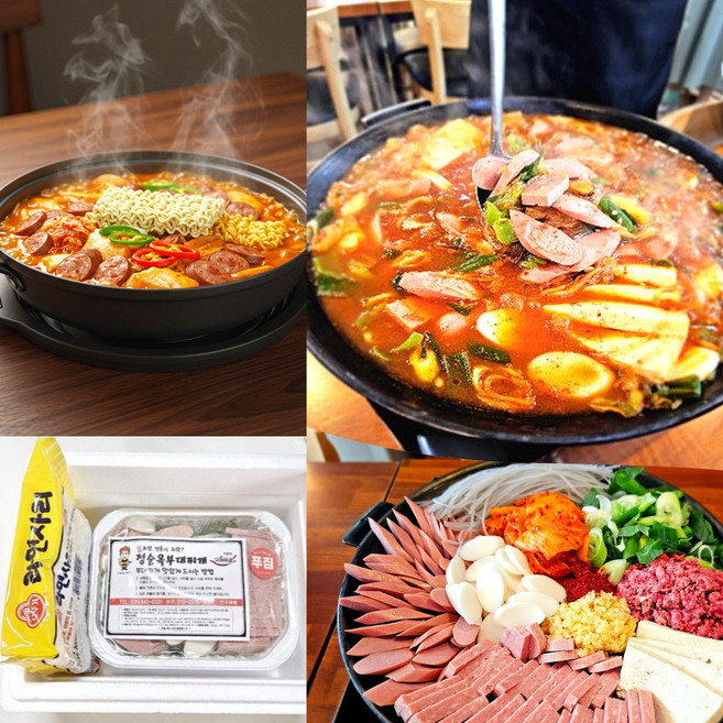 의정부 부대찌개 2인분 40년 전통 맛집 정순옥 식당 직송, 770g, 1개