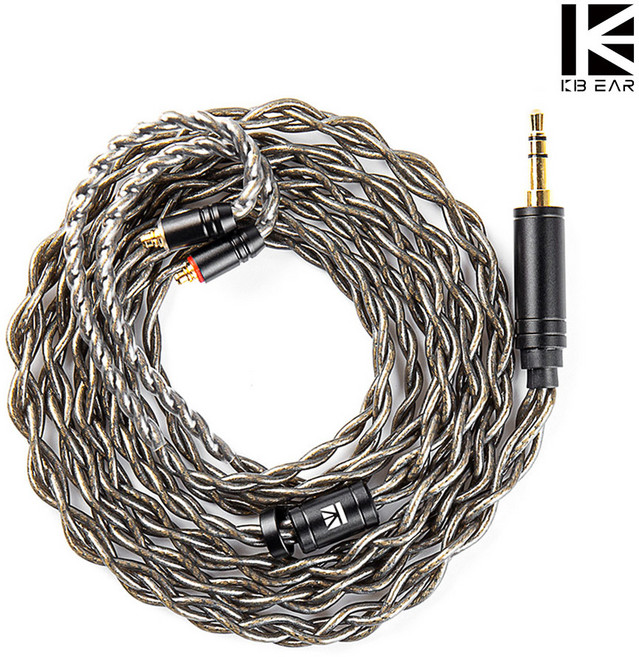 KBEAR DarkJade 커스텀 이어폰 케이블 MMCX 2PIN 3.5mm 4.4mm, (MMCX to 3.5mm) J095