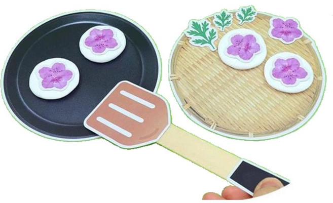 클레이 종이 꽃전 진달래 화전 만들기 봄 체험 역할놀이 5p 두뇌발달 성인 수업교구 행사, 1개