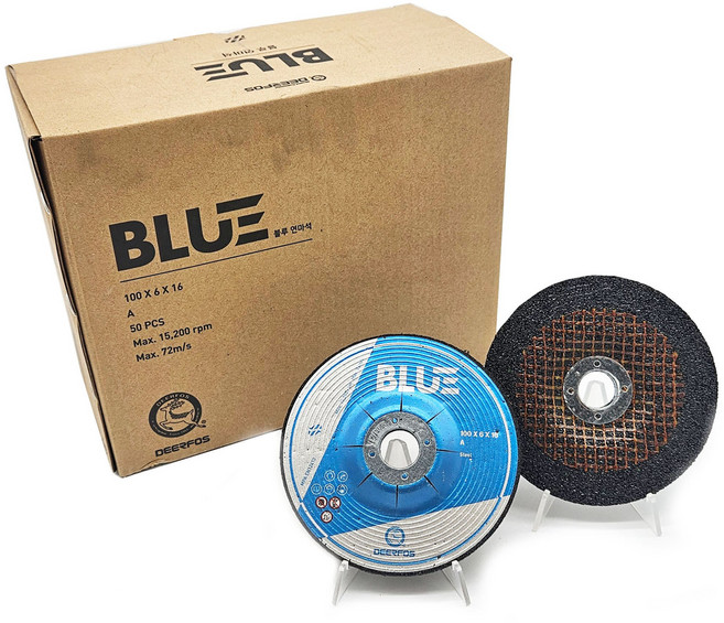 디어포스 옵셋 4인치 100mm A형(흑색) A연마돌 연삭숫돌, 50개