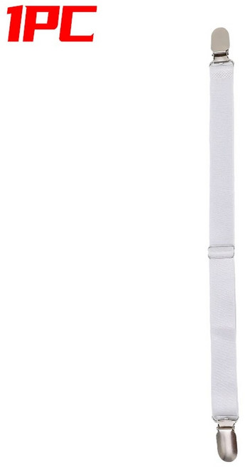 베스토 조정 가능한 침대 시트 그리퍼 벨트 패스너 탄성 소파 쿠션 이불 클립 매트리스 커버 담요 홀더 미끄럼 방지 스트랩, white 1pc