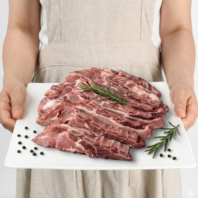 프리미엄 제주 흑돼지 la갈비, 1개, 1kg