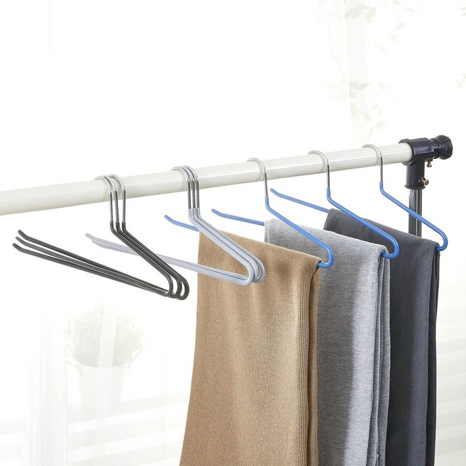 할메이드 철제 코팅 논슬립 바지걸이, 블랙, 1개